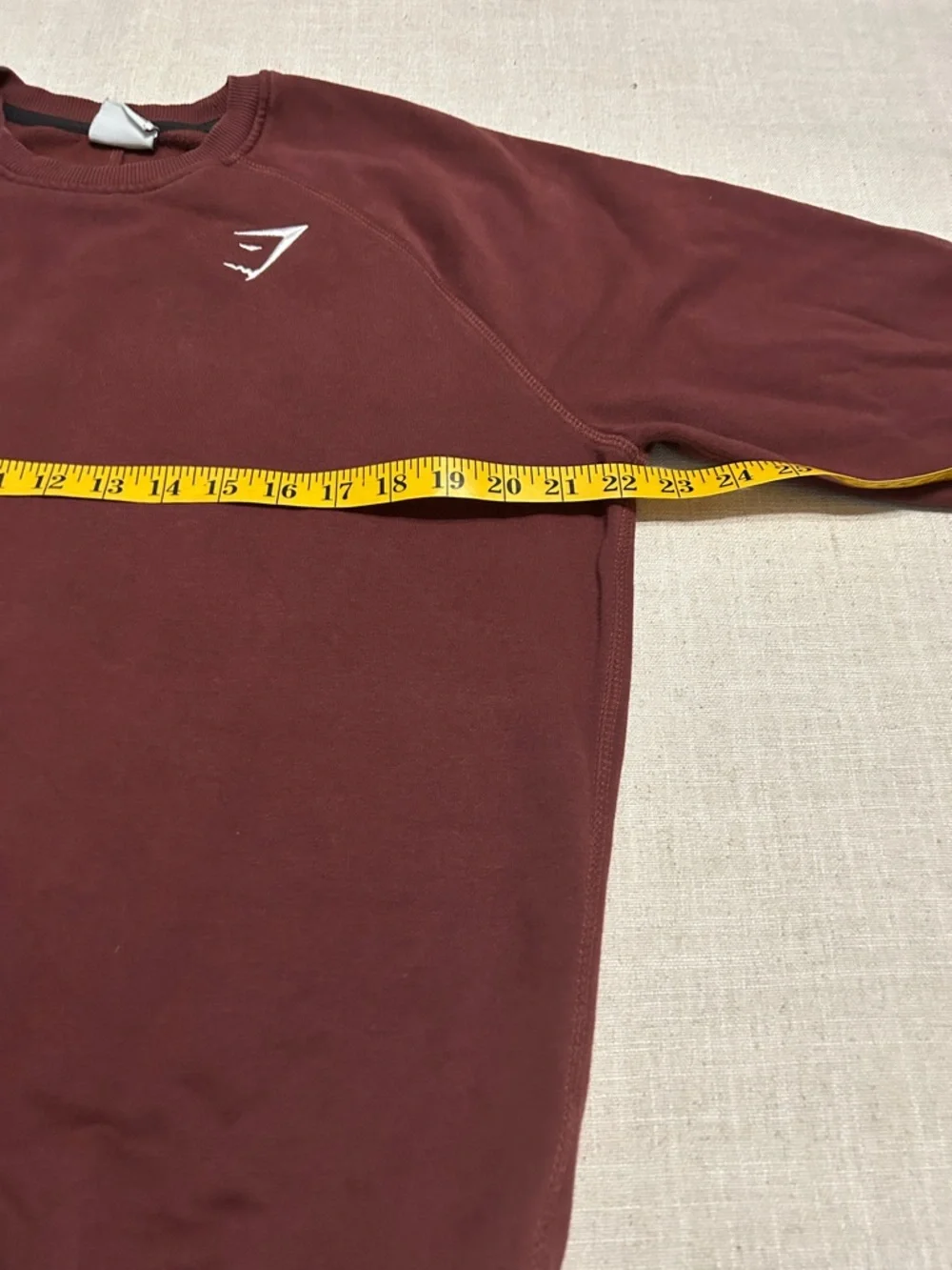 Gymshark Sweatshirt Men's M Crewneck Maroon Active Lounge Wear - Picture 4 of 10